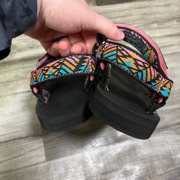 Teva Original Universal Hiking Sandals Aztec Black Multi Women’s Size 9 - Picture 7 of 10